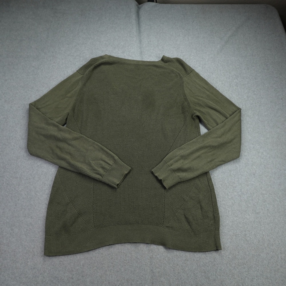 Tommy Bahama Sweater Womens Medium Green Ribbed Pullover‎ V Neck Casual - Picture 6 of 15